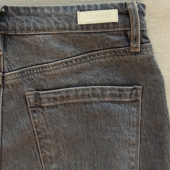 Blank NYC Jeans | Size 27 | Gray Straight Leg Denim With Slit - High Rise Jeans - Picture 3 of 11